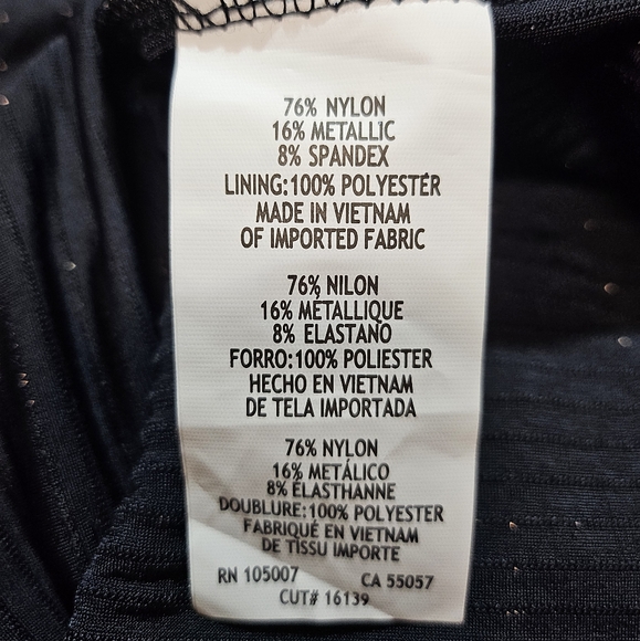 ✨️NWT~Beautiful Marina Dresses Black/Gold Metallic Maxi Dress Size 10 - Picture 10 of 16